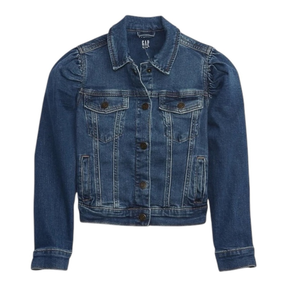GAP Kids Puffer Sleeve Denim Jacket